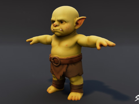 Pack T-Pose Enfant Ogre Modèle 3D