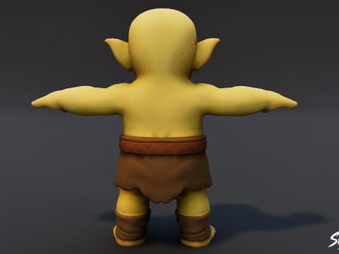 Pack T-Pose Enfant Ogre Modèle 3D