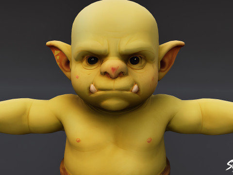 Pack T-Pose Enfant Ogre Modèle 3D