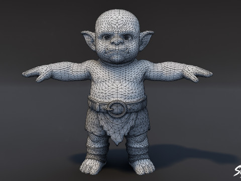 Pack T-Pose Enfant Ogre Modèle 3D