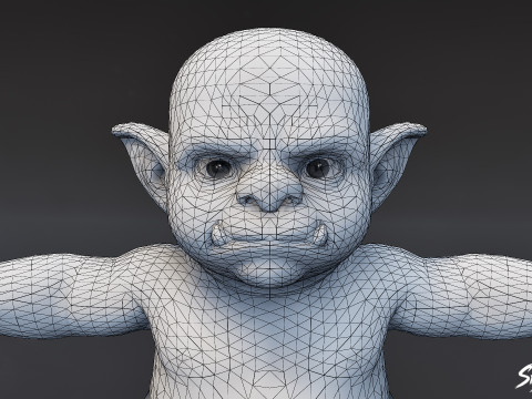 Pack T-Pose Enfant Ogre Modèle 3D