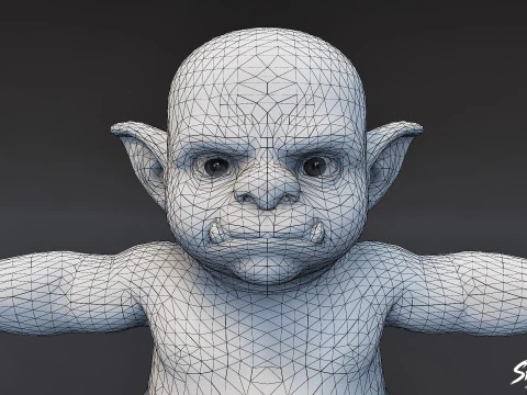 Child Ogre T-Pose Pack 3D Model