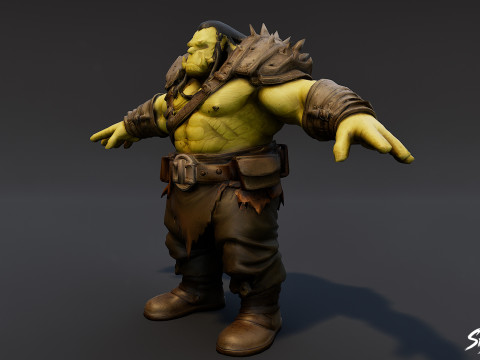 Paquete de pose T de ogro clásico Modelo 3D