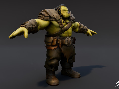 Paquete de pose T de ogro clásico Modelo 3D