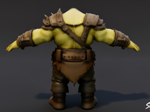 Paquete de pose T de ogro clásico Modelo 3D