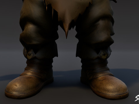 Paquete de pose T de ogro clásico Modelo 3D