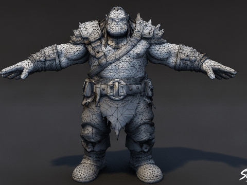 Paquete de pose T de ogro clásico Modelo 3D
