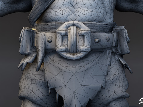 Paquete de pose T de ogro clásico Modelo 3D