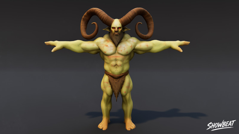 Feral Ogre V01 T-Pose Paketi 3D Model .c4d .max .obj .3ds .fbx .stl .blend