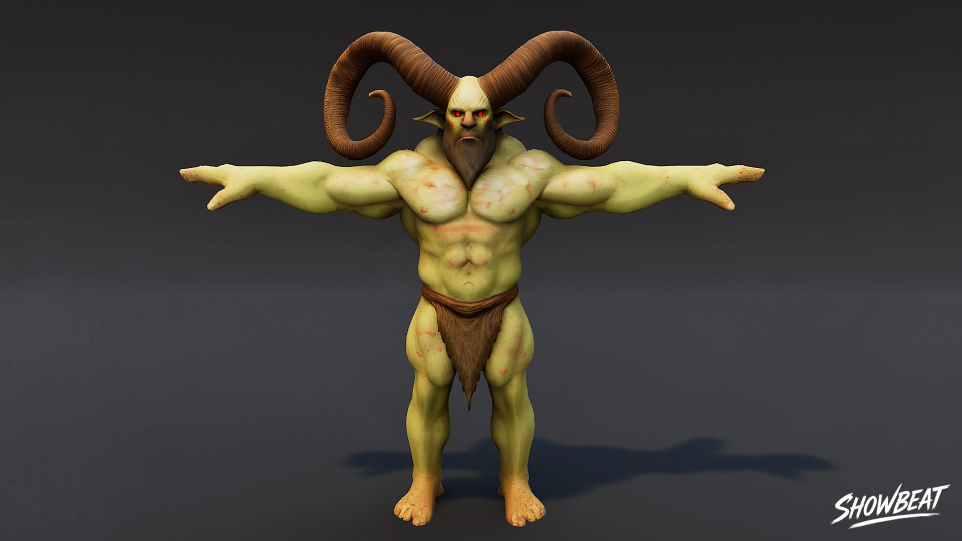 Feral Ogre V01 T-Pose Pack 3D Model .c4d .max .obj .3ds .fbx .stl .blend 