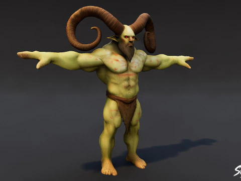 Feral Ogre V01 T-Pose Pack 3D Model