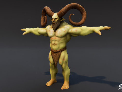 Feral Ogre V01 T-Pose Paketi 3D Model