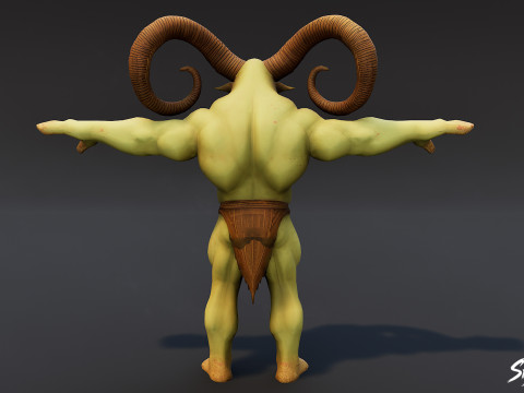 Feral Ogre V01 T-Pose Paketi 3D Model