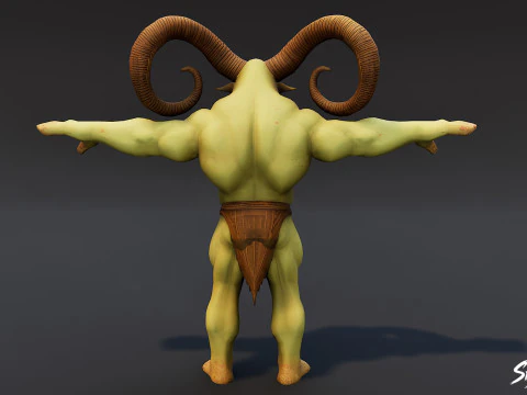 Feral Ogre V01 T-Pose Pack 3D Model