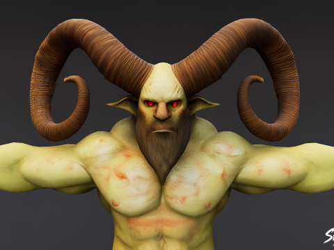 Feral Ogre V01 T-Pose Paketi 3D Model