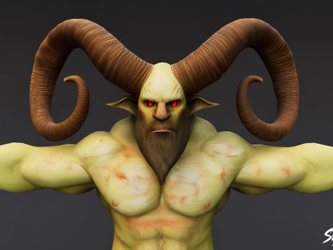 Feral Ogre V01 T-Pose Pack 3D Model