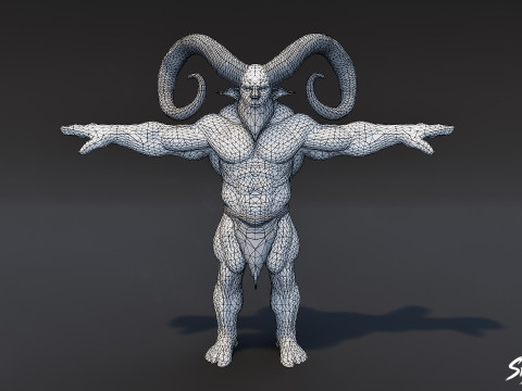 Feral Ogre V01 T-Pose Paketi 3D Model