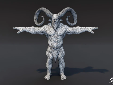Feral Ogre V01 T-Pose Pack 3D Model