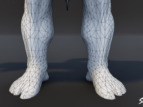 Feral Ogre V01 T-Pose Paketi 3D Model