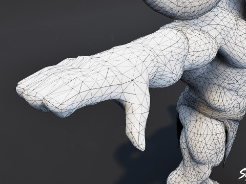 Feral Ogre V01 T-Pose Paketi 3D Model