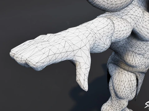 Feral Ogre V01 T-Pose Pack 3D Model