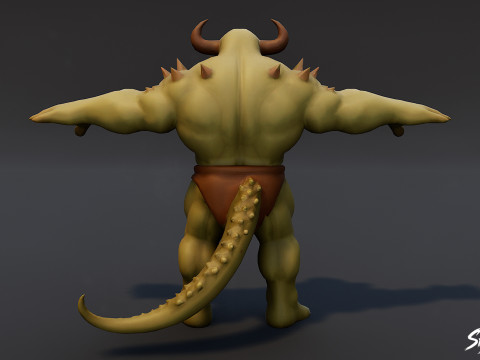 Feral Ogre V02 T-Pose Paketi 3D Model