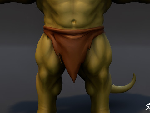 Feral Ogre V02 T-Pose Paketi 3D Model