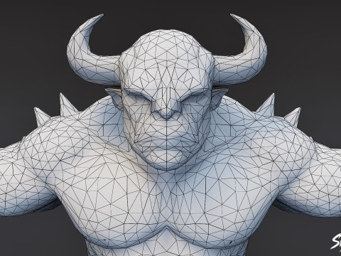 Feral Ogre V02 T-Pose Paketi 3D Model