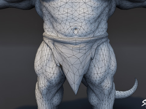 Feral Ogre V02 T-Pose Paketi 3D Model