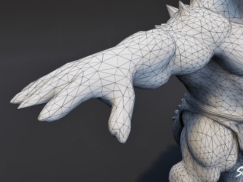 Feral Ogre V02 T-Pose Paketi 3D Model