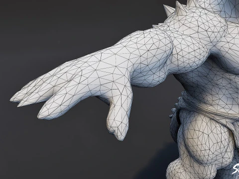 Feral Ogre V02 T-Pose Pack 3D Model