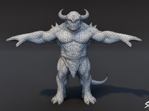 Paket T-Pose Feral Ogre V03 Model 3D