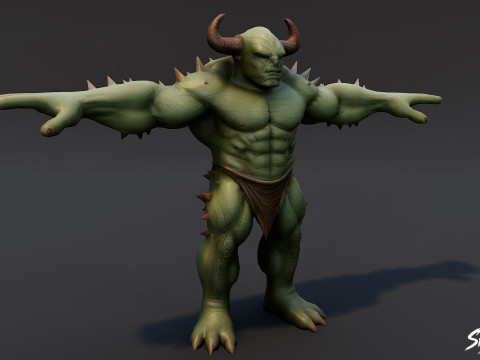 Feral Ogre V04 T-Pose Paketi 3D Model