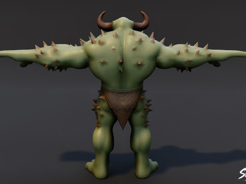 Feral Ogre V04 T-Pose Paketi 3D Model
