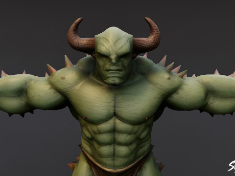 Feral Ogre V04 T-Pose Paketi 3D Model