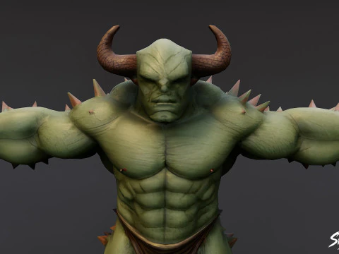 Feral Ogre V04 T-Pose Pack 3D Model