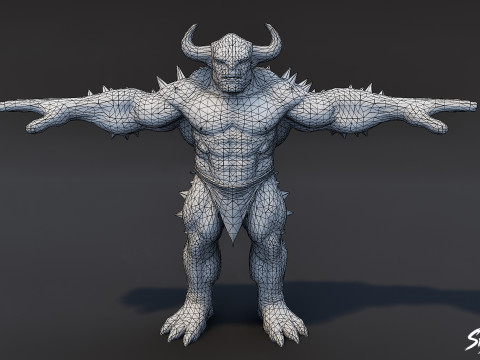 Feral Ogre V04 T-Pose Paketi 3D Model