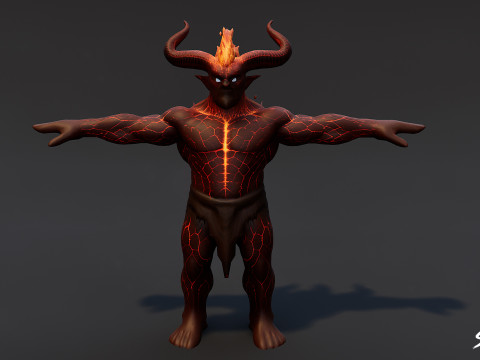 फायर ओग्रे टी-पोज़ पैक 3D मॉडल