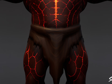 Pack de pose en T Ogre de Feu Modèle 3D