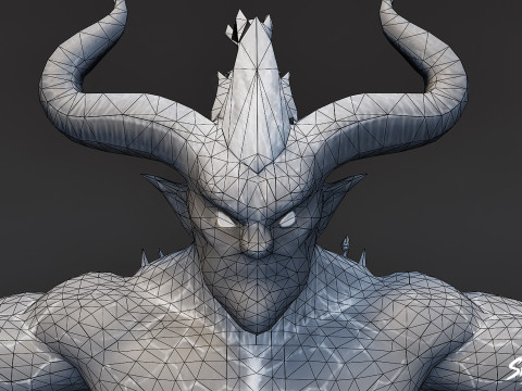 Pack de pose en T Ogre de Feu Modèle 3D