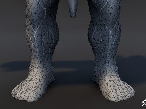 Pack de pose en T Ogre de Feu Modèle 3D