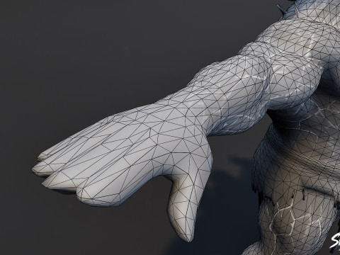 Pack de pose en T Ogre de Feu Modèle 3D