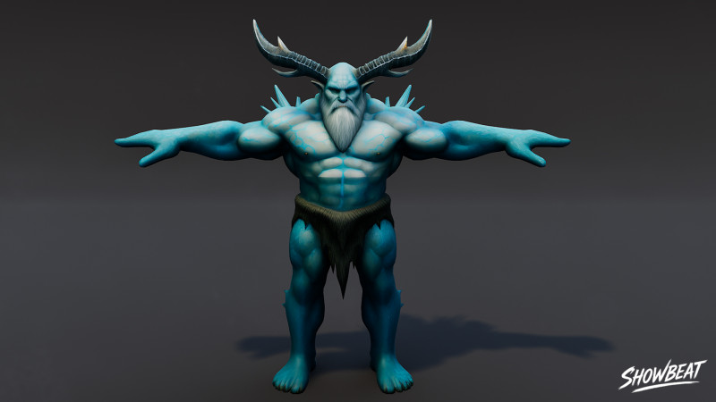 Pack de pose en T Ogre de glace Modèle 3D .c4d .max .obj .3ds .fbx .stl .blend