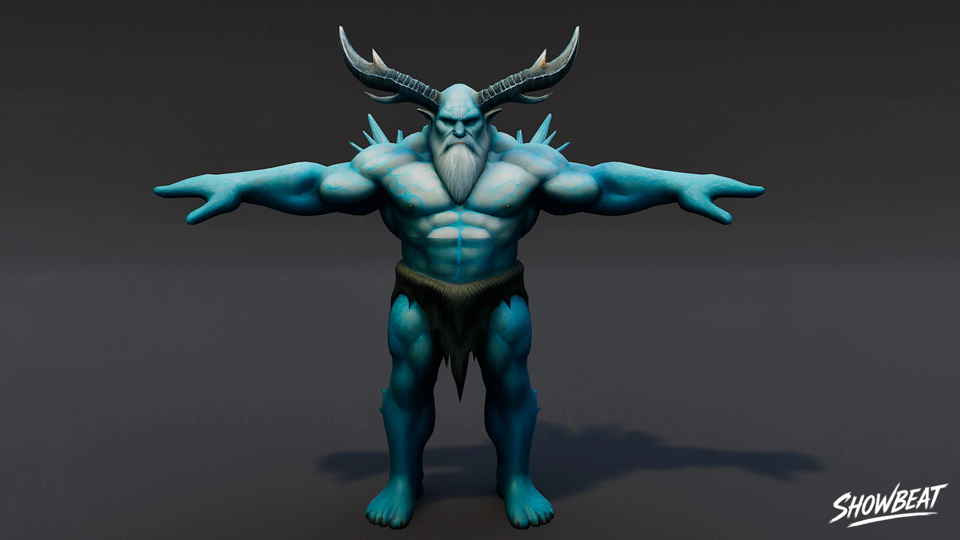 Ice Ogre T-Pose Pack 3D Model .c4d .max .obj .3ds .fbx .stl .blend 