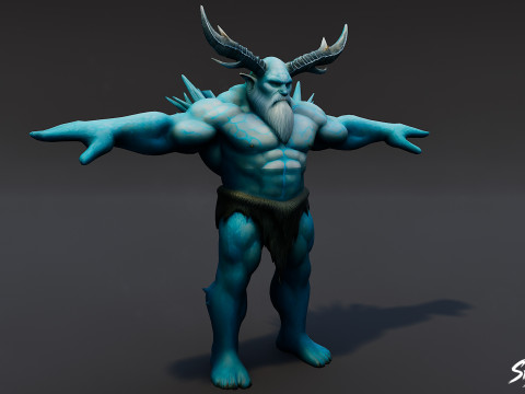 Pack de pose en T Ogre de glace Modèle 3D