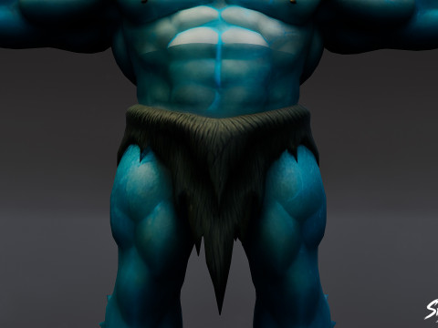 Pack de pose en T Ogre de glace Modèle 3D