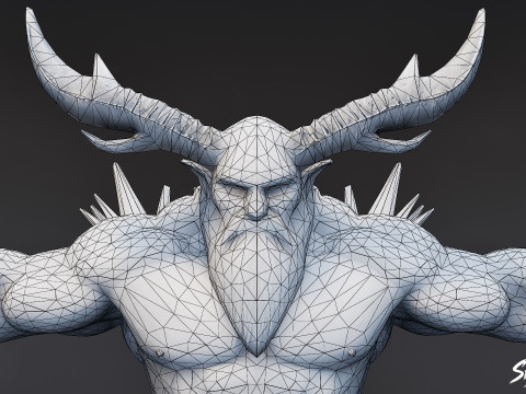 Pack de pose en T Ogre de glace Modèle 3D