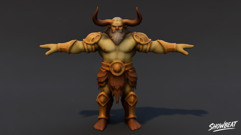 Рюкзак T-Pose King Ogre 3D Модель .c4d .max .obj .3ds .fbx .stl .blend