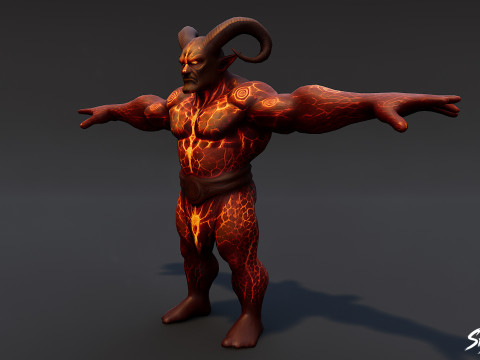 Magma Ogre T-Pose Paketi 3D Model