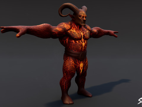 Magma Ogre T-Pose Paketi 3D Model
